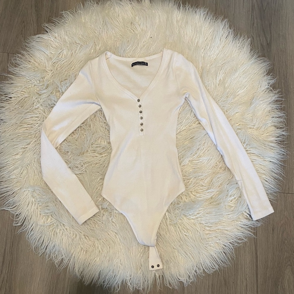 White bodysuit from Abercrombie & Fitch